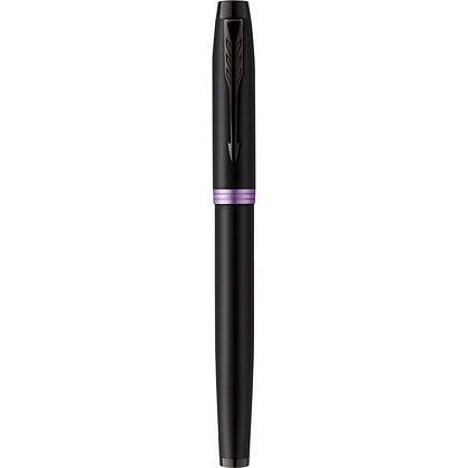 Ручка перьевая Parker "IM Vibrant Rings F315 Amethyst Purple PVD", F, черный, фиолетовый, патрон синий - 2