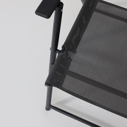 Комплект мебели садовой AksHome PICNIC (стол 1шт, 4 кресла, зонт 1шт), серый, черный - 24