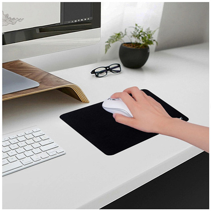 Коврик для мыши "Slim", 220х180х2 мм,  полиэстер, черный - 7