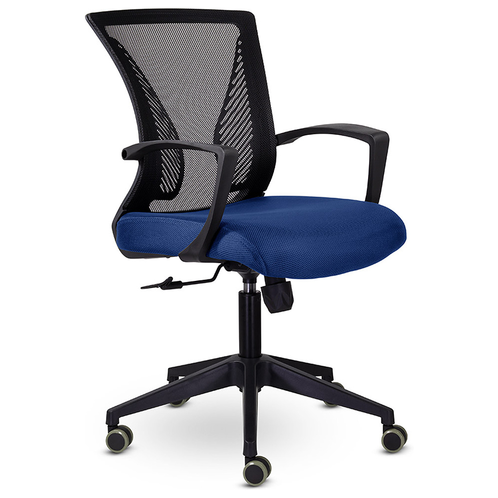 Кресло для персонала Энжел СН-800 "СР TW-01/Е53-К", ткань, сетка, пластик, темно-синий