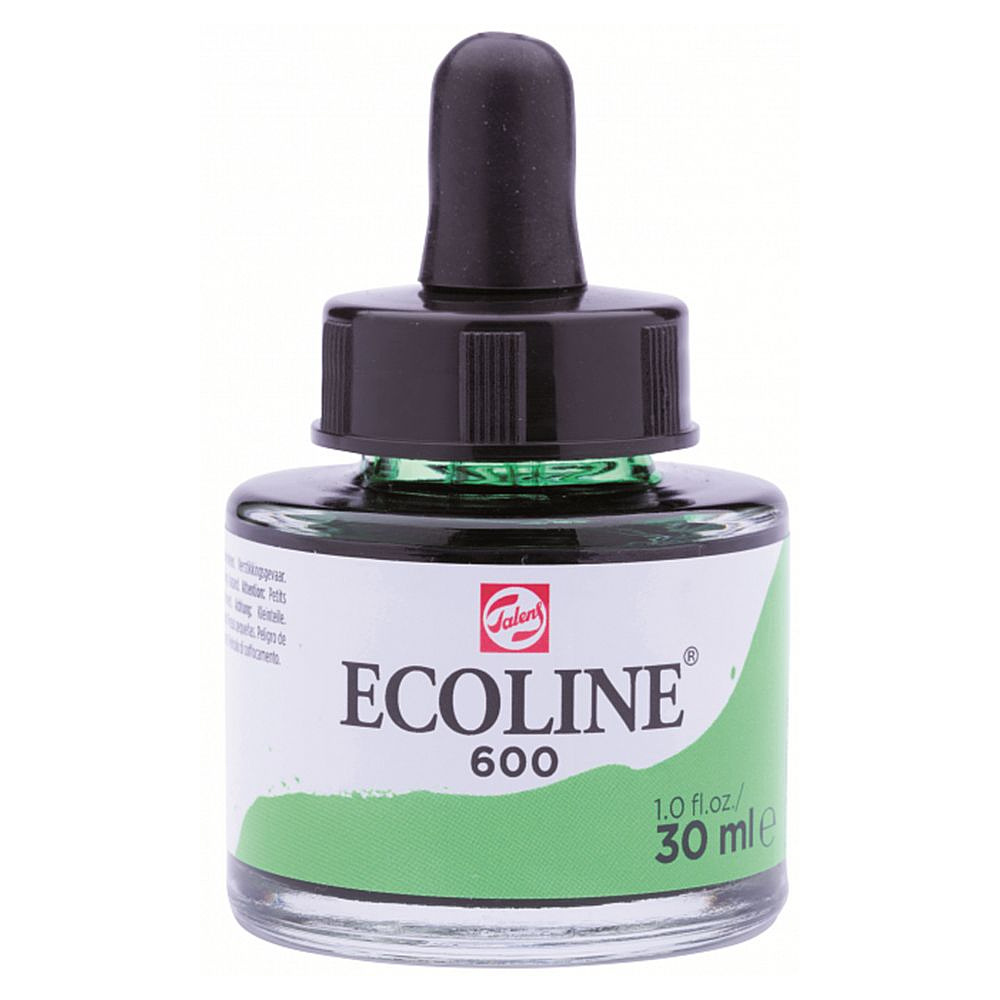 Жидкая акварель "ECOLINE", 600 зеленый, 30 мл