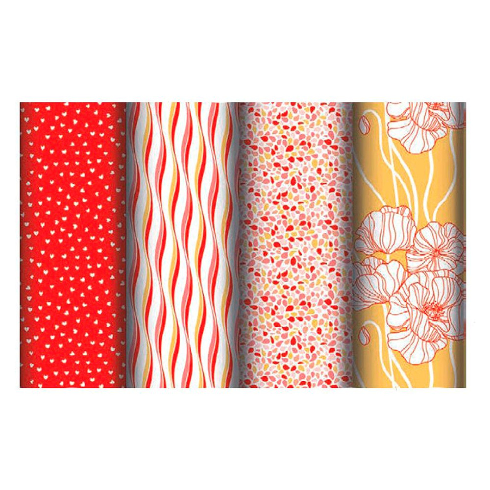 Бумага декоративная в рулоне "Romance", 2x0.7 м, 80 г/м2, ассорти