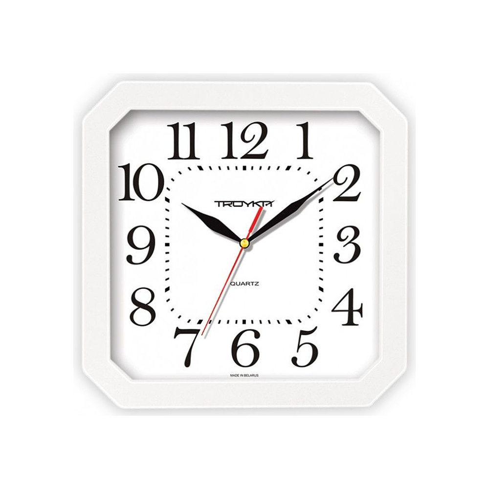 Часы настенные "982213", стекло, белый
