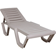 Шезлонг Атлант, пластик, серый