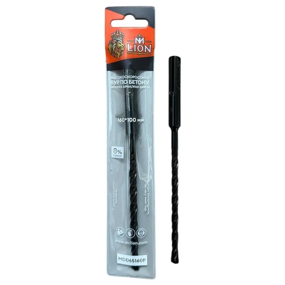 Бур по бетону M-Lion, MDD12160P 12х160 мм, SDS+, двойная резьба