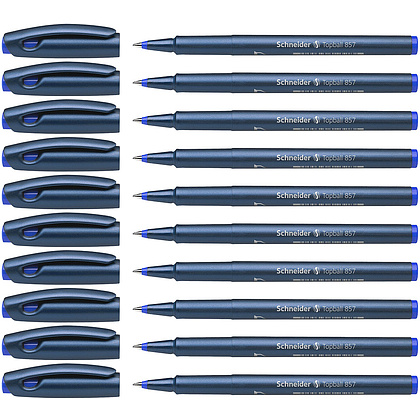 Ручка-роллер "Schneider Topball 857", 0.6 мм, синий, стерж. синий - 6