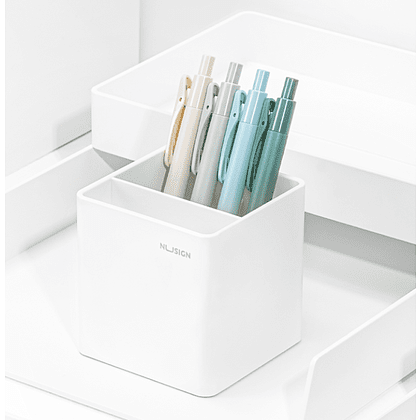 Подставка для ручек "Nusign", пластик, 2 деления, белый - 2