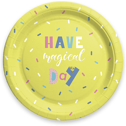 Тарелка бумажная "ДР12", 23 см, 6 шт, ассорти - 3