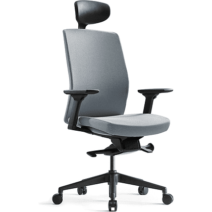 Кресло для руководителя BESTUHL "J2", ткань, пластик, серый 