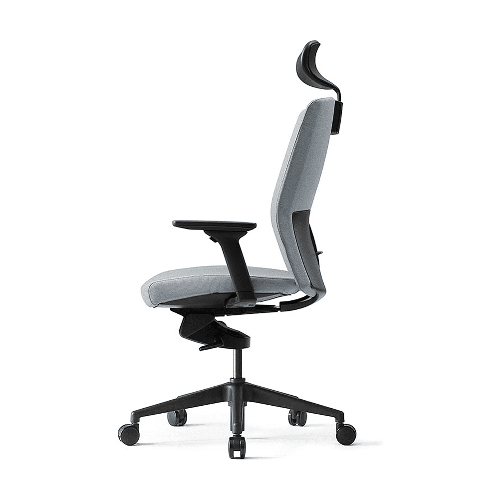 Кресло для руководителя BESTUHL "J2", ткань, пластик, серый  - 5