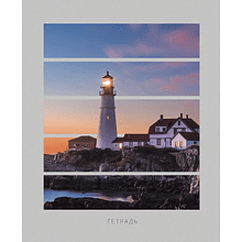 Тетрадь "Маяки", А5, 96 листов, клетка, скоба сбоку, ассорти