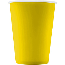 Стакан картонный 300 мл, 1сл., 50шт/упак, желтый