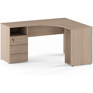 Коллекция Столица стол письменный угловой С-086/1 правый, 1500х1200/500х750 мм, дуб сонома