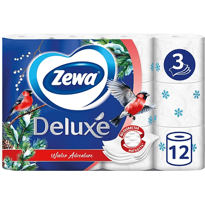 Бумага туалетная Zewa Deluxe 3 слоя, 12 рулонов - 2