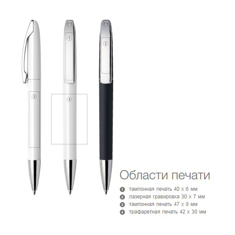 Ручка шариковая автоматическая "View GOM C CR", 1.0 мм, темно-фиолетовый, серебристый, стерж. синий - 2