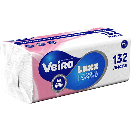 Полотенца бумажные Veiro Luxx, V - сложение, 132 листа, 2 слоя - 2