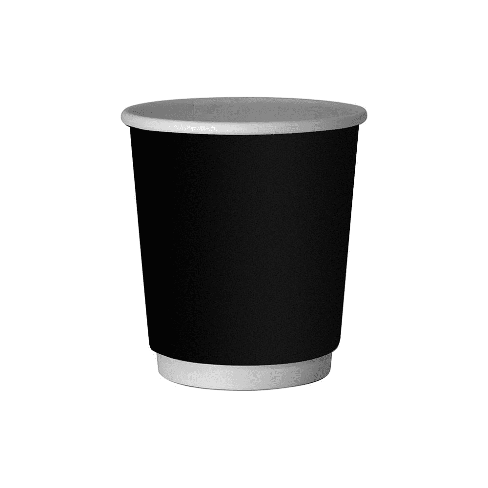 Стакан картонный 24 шт, 250 мл, 2 слоя, черный