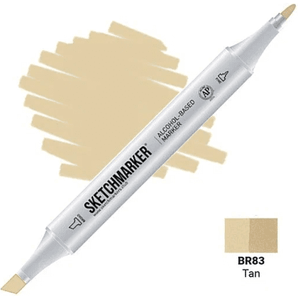 Маркер перманентный двусторонний "Sketchmarker", BR83 смуглый - 2
