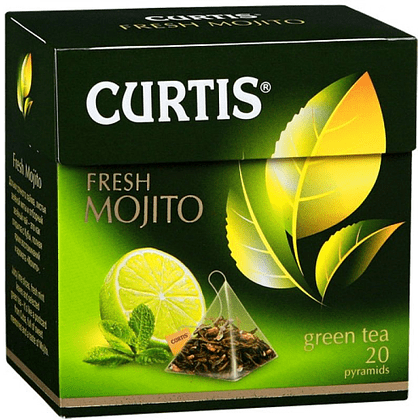 Чай "Curtis" Fresh Mojito, 20 пакетиковx1.7 г, зеленый