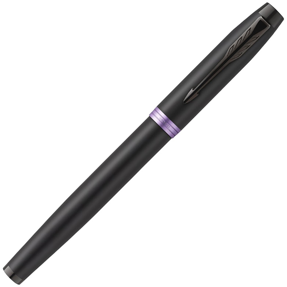 Ручка перьевая Parker "IM Vibrant Rings F315", M, черный, фиолетовый, патрон синий - 4