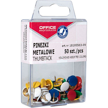 Кнопки "Office products", 50 шт, разноцветный