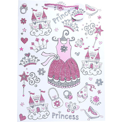 Пакет бумажный подарочный "Детство", 26.4x32.4x13.7 см, ассорти - 3