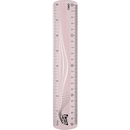 Линейка "Twist", 20 см, ассорти