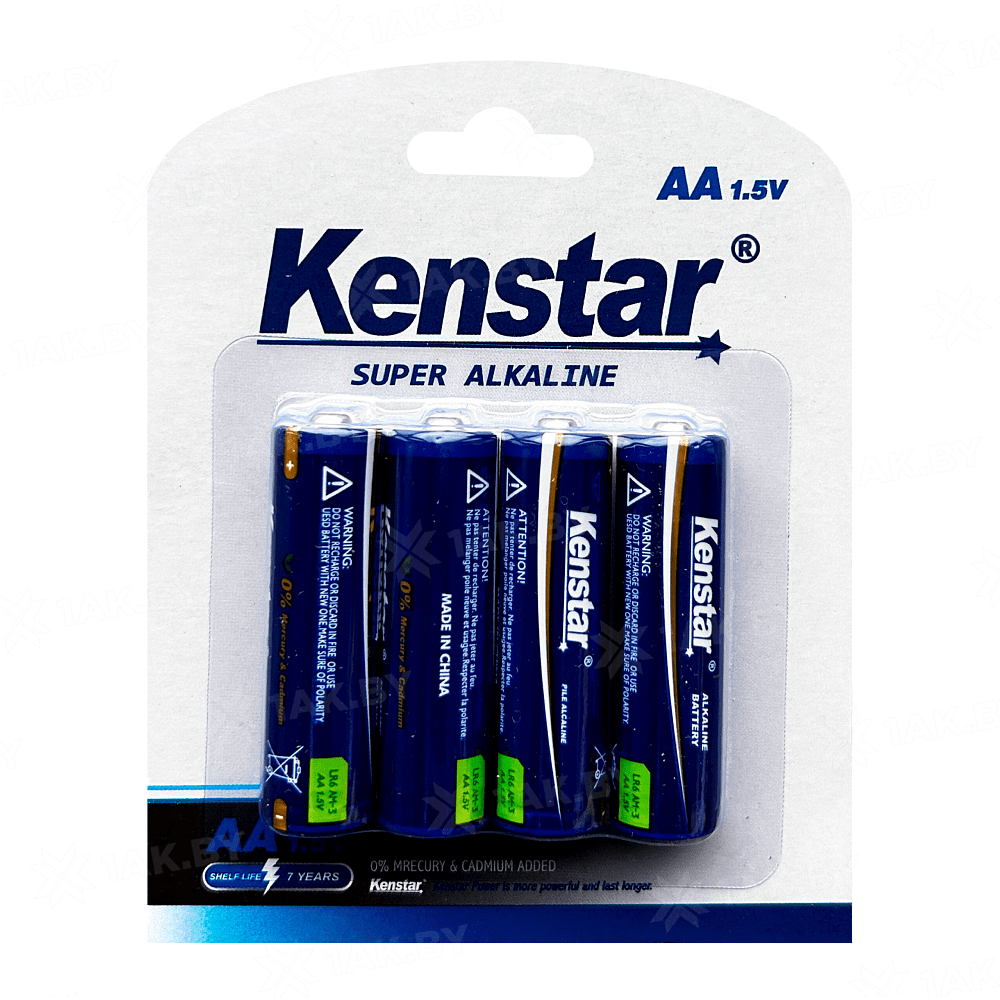 Батарейки алкалиновые "KenStar LR6/BL-4", 4 шт, щелочные