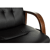 Кресло Бюрократ T-9928WALNUT-CF, натуральная кожа, черный, каркас дерево - 7