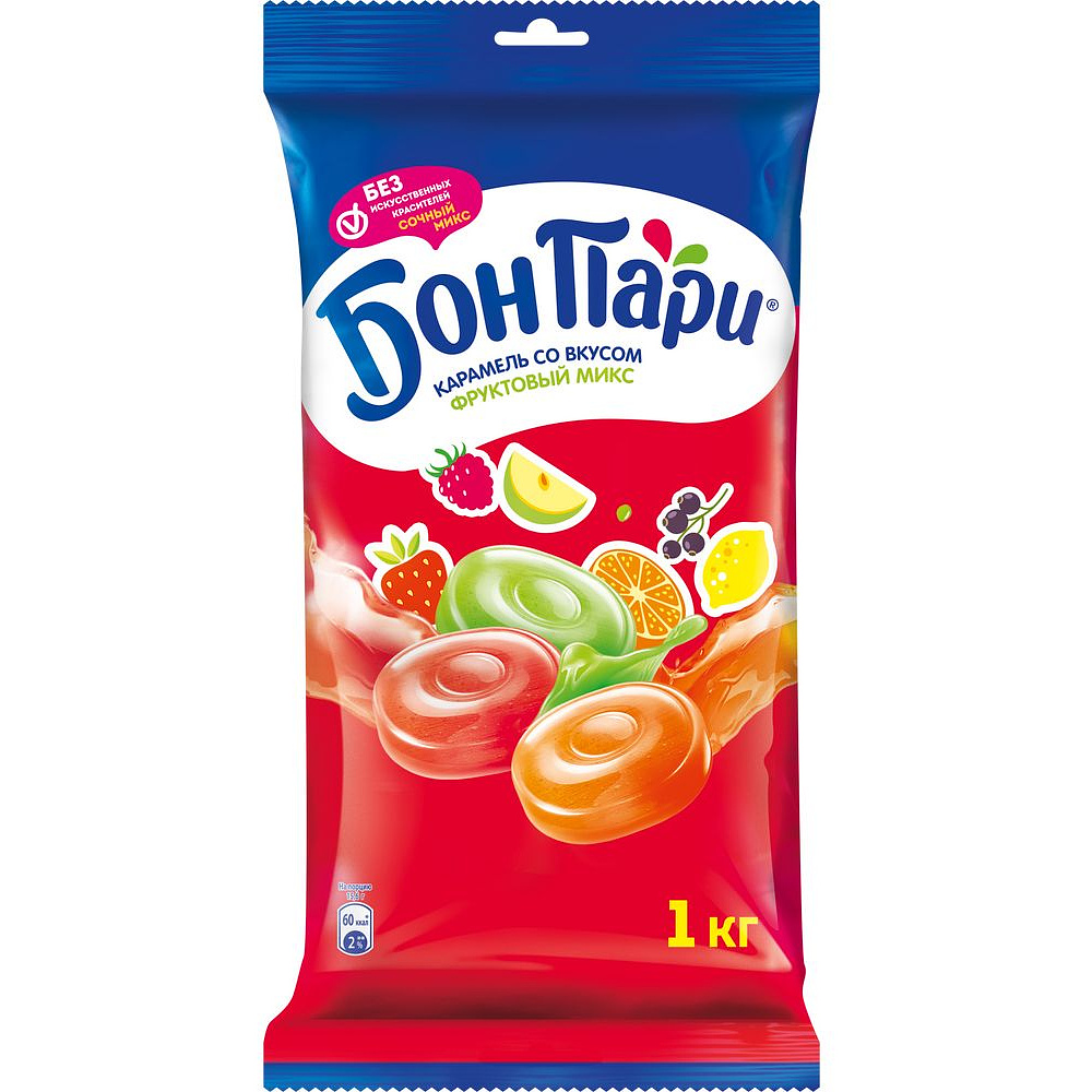 Леденцы фруктовые "Бон Пари ассорти", 1000 г
