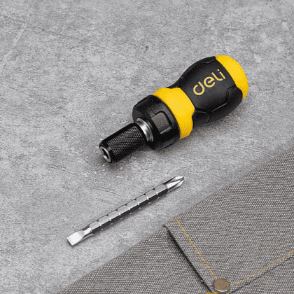 Двухсторонняя отвертка Deli YS EDL626010, с трещоткой, PH2+SL6 - 4