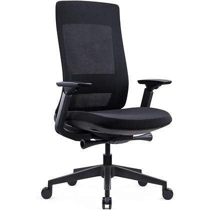 Кресло для руководителя SitZone E-VL002B, сетка, ткань, пластик, черный, -30%
