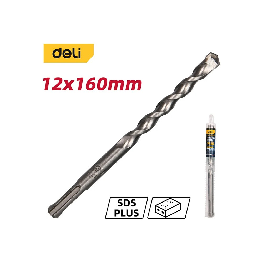 Бур по бетону Deli YS EDH-Y12160, 12x160 мм, SDS-PLUS - 2