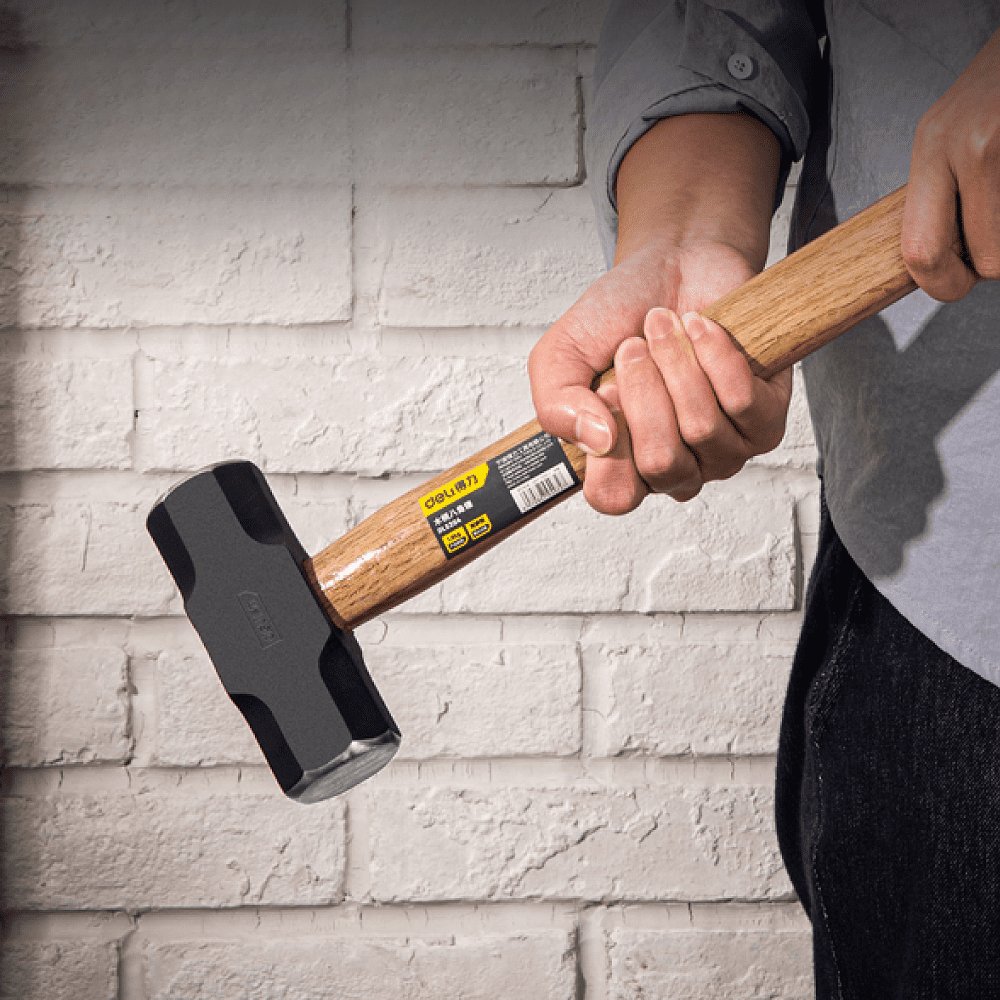 Кувалда Deli YS DL5204, 1.8 кг, деревянная рукоятка - 3