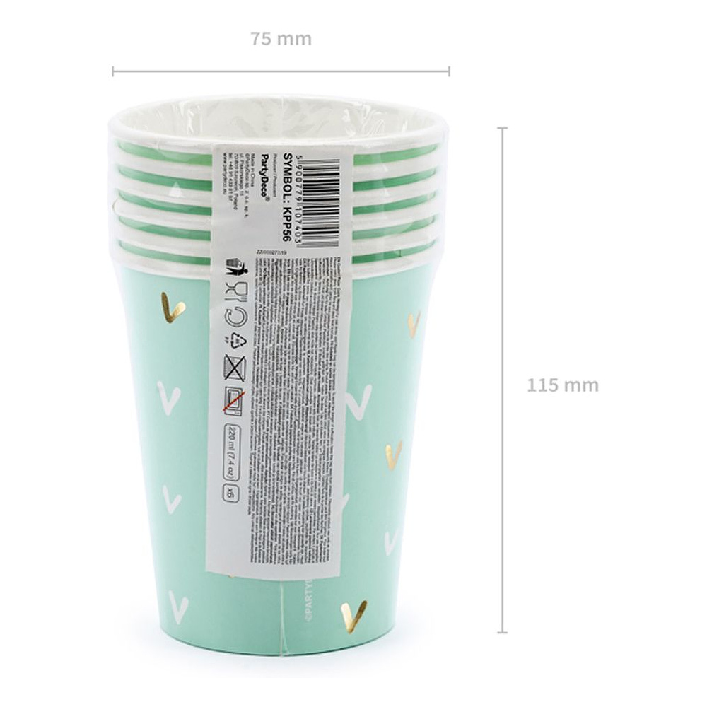 Стакан бумажный "Кактус", 6 шт, 220 мл - 5