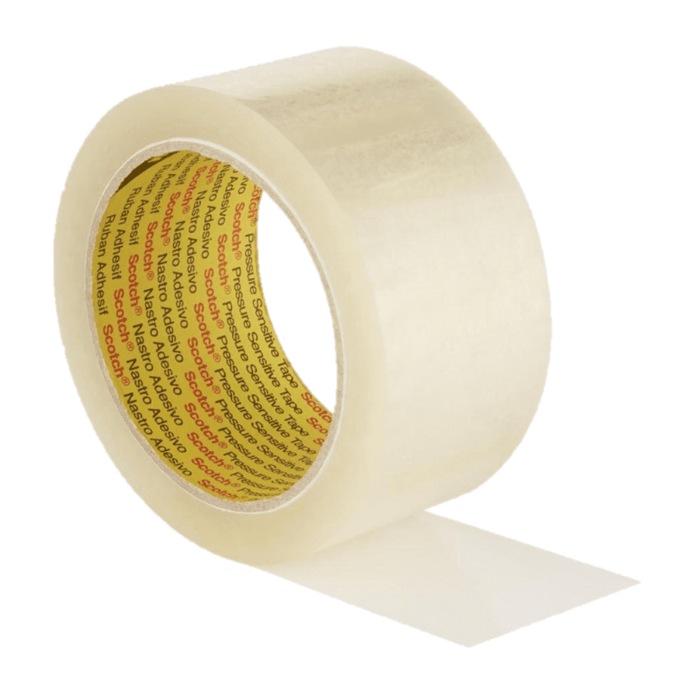 Клейкая лента упаковочная прозрачная "3M Scotch Прочная", 50x66 мм/м