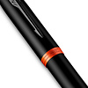 Ручка перьевая Parker "IM Vibrant Rings F315 Flame Orange PVD", F, черный, оранжевый, патрон синий - 5