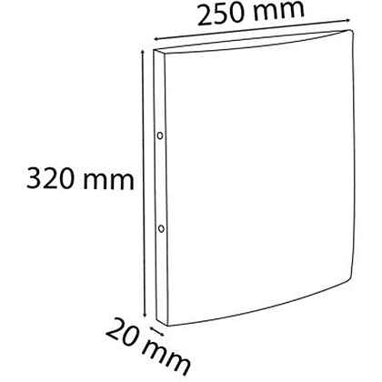 Папка на кольцах "Exacompta", 2 кольца, черный - 4