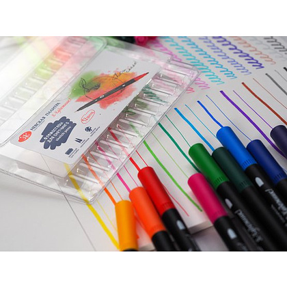 Фломастеры для скетчинга "Я-Художник!",  двусторонние, 12 цветов - 2