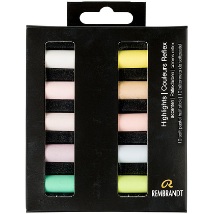 Набор мягкой пастели "Rembrandt Half Pastel", 10 цветов, светлые