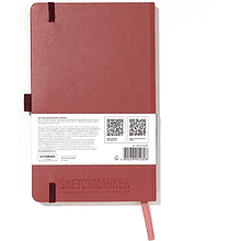 Скетчбук "Sketchmarker", 13х21 см, 140 г/м2, 80 листов, красный винтаж