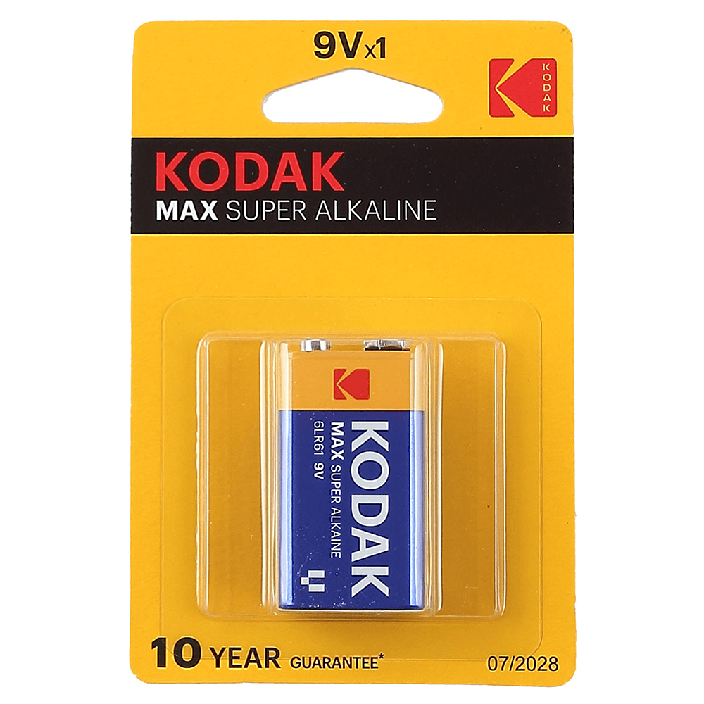 Батарейка алкалиновая Kodak Max крона 6LR61, 9V, 1 шт 