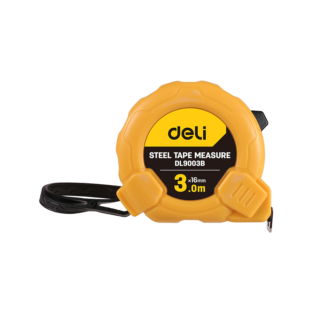 Рулетка Deli "EDL9003B", 3 м, желтый