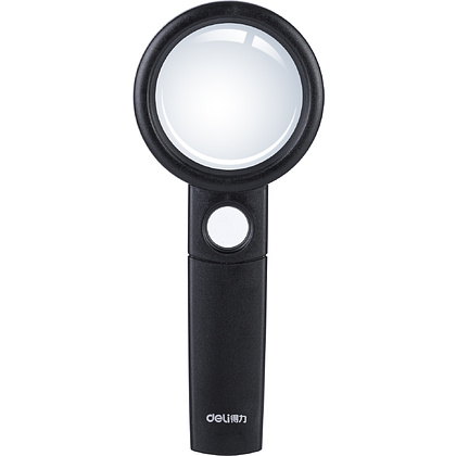 Лупа увеличительная Deli, 3-х кратное увеличение, черный