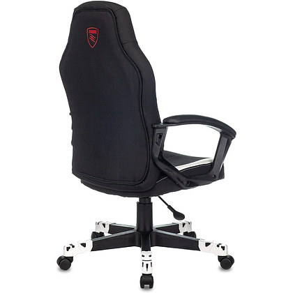 Кресло игровое Бюрократ "Zombie 10", ткань, экокожа, пластик, черный, белый - 4