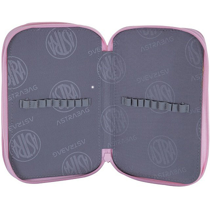 Пенал "Honeybunny", 2 отделения, серый, розовый - 6