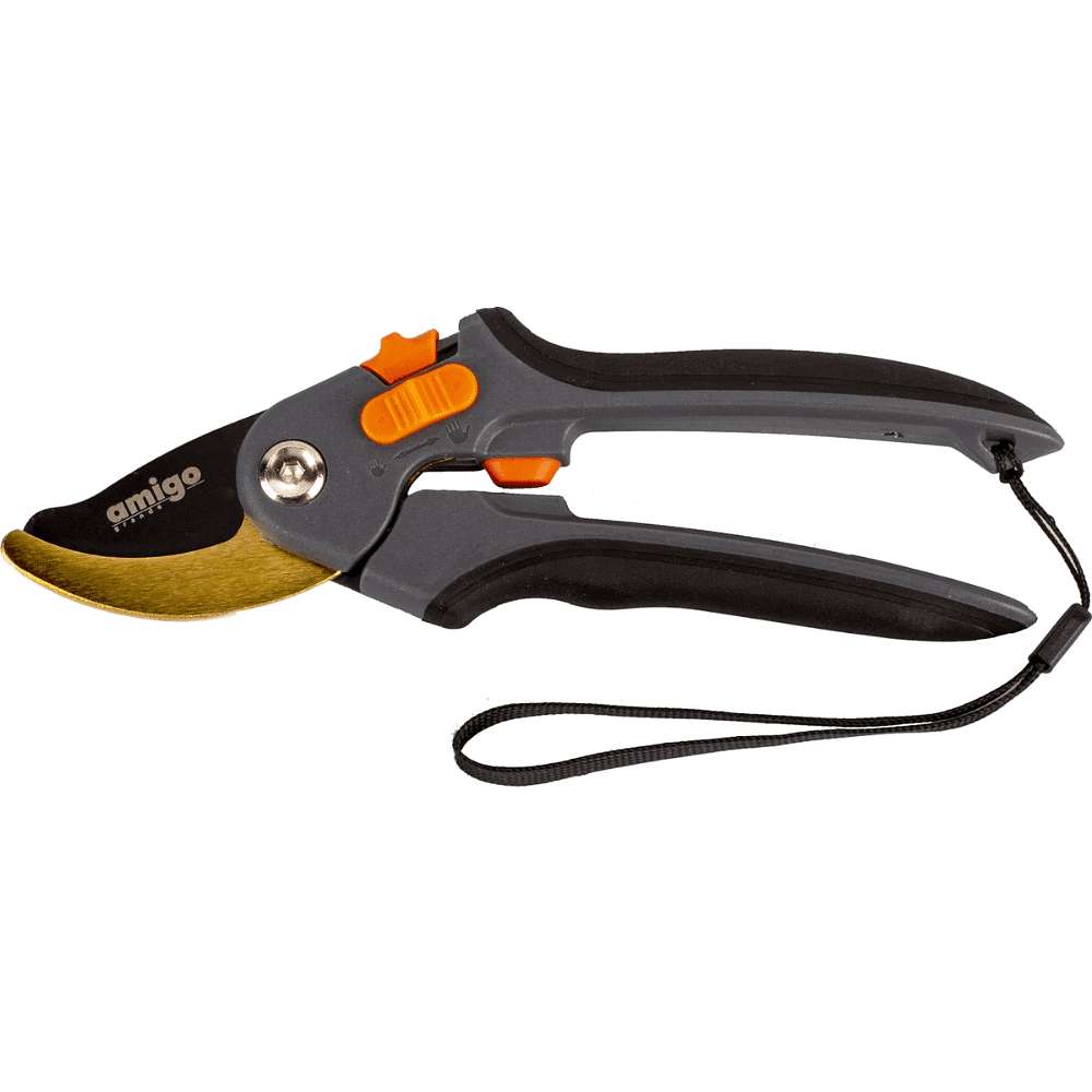 Секатор садовый Amigo Grande 76407, 210 мм, SK5, серый, черный