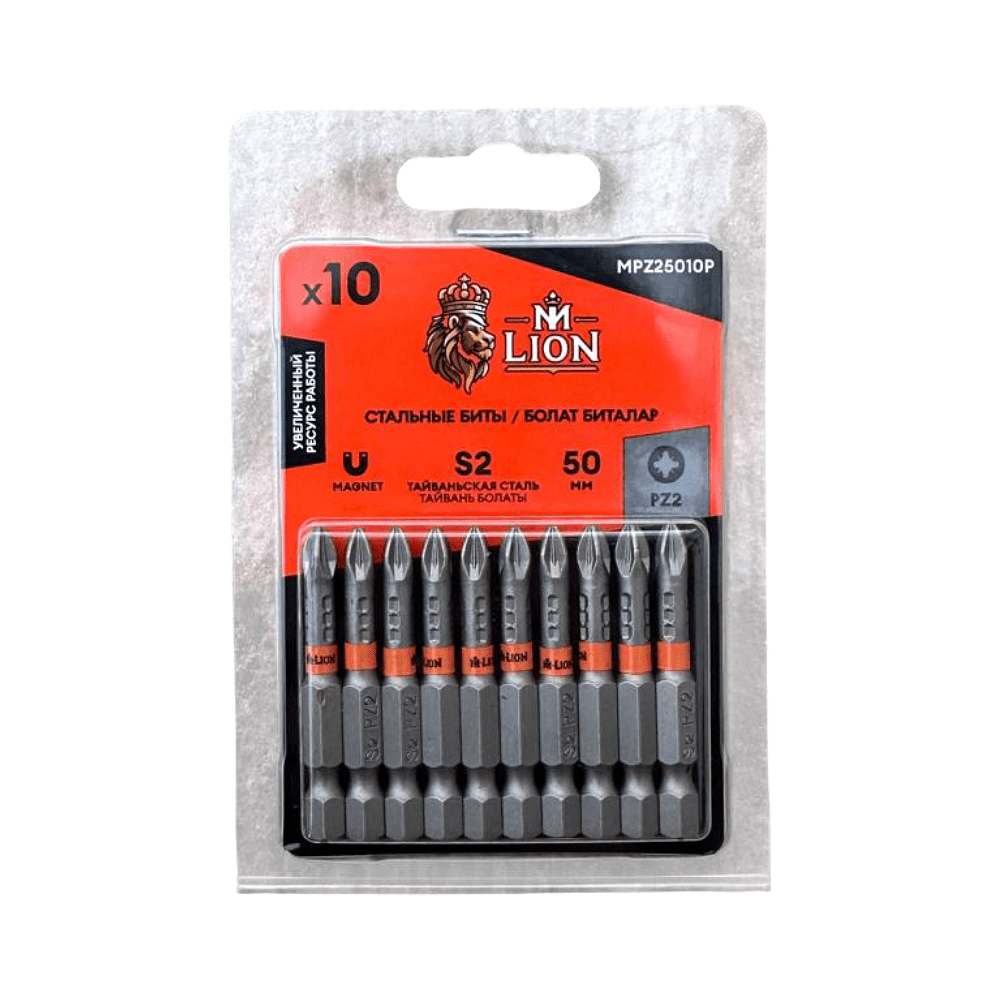 Бита стальная M-Lion MPH25010P, PH 2х50мм, 10 шт/упак