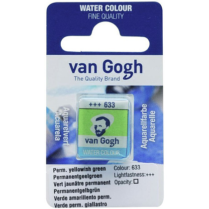 Краски акварельные "Van Gogh", 633 желто-зелёная прочная, кювета