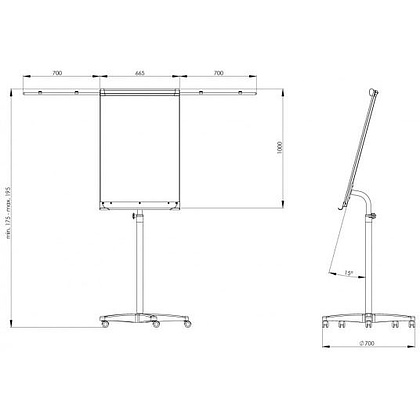 Флипчарт 2x3 "Mobilchart Pro" (TF02), 70x100 см - 2